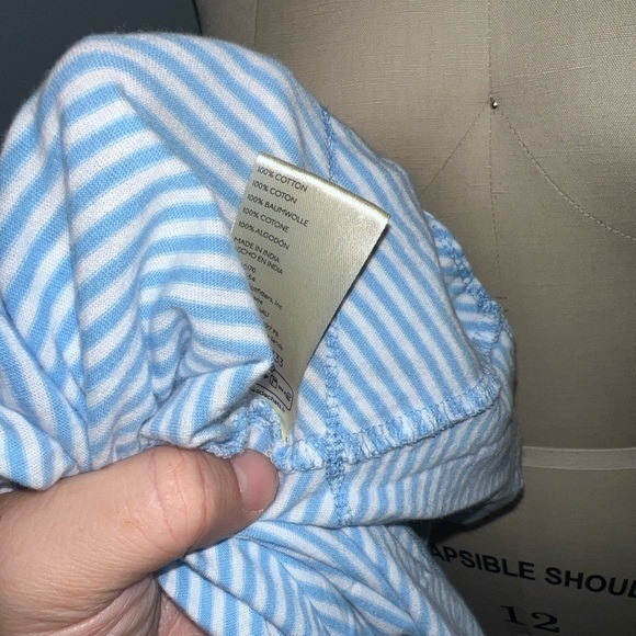 Pilcro Sky Blue Striped Tank oversized flowy Top Size‎ XL - Picture 5 of 6